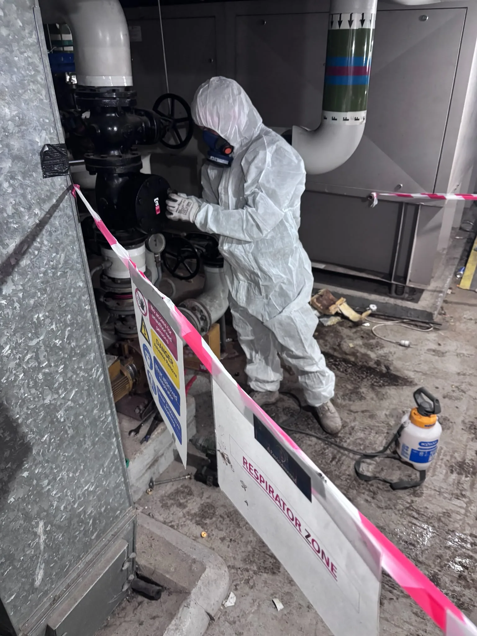 Asbestos artex removal from concrete soffit in Grove Park